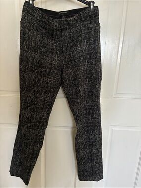 Banana Republic Black and White Textured Pants